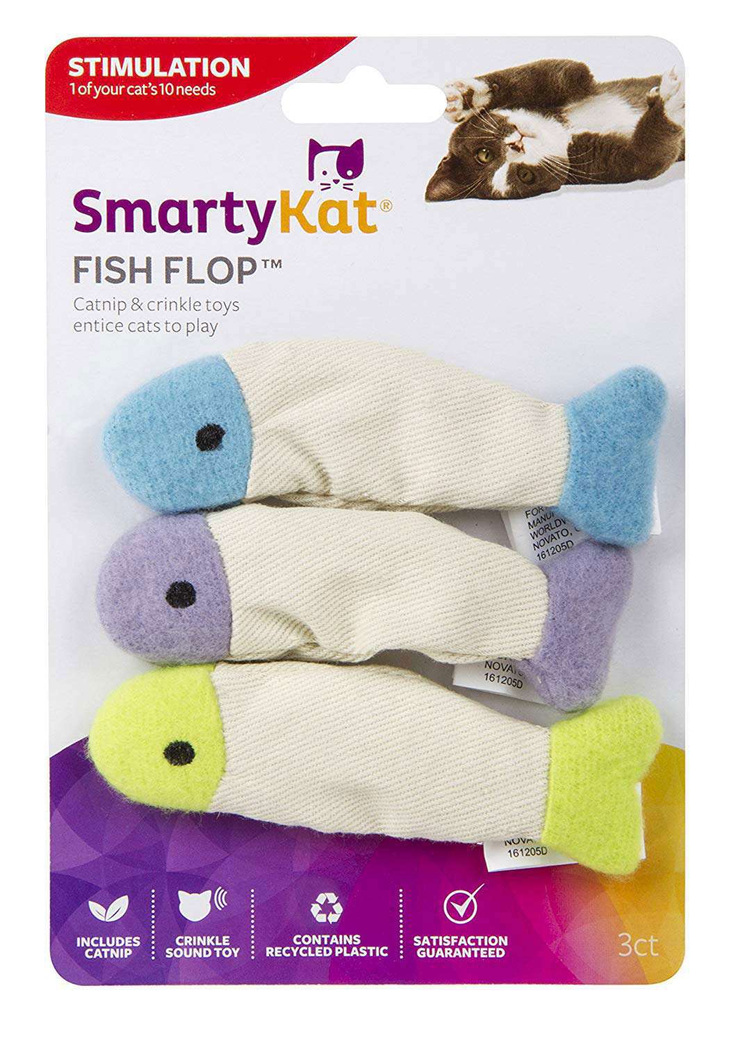 Smarty Kat Fish Flip猫薄荷玩具