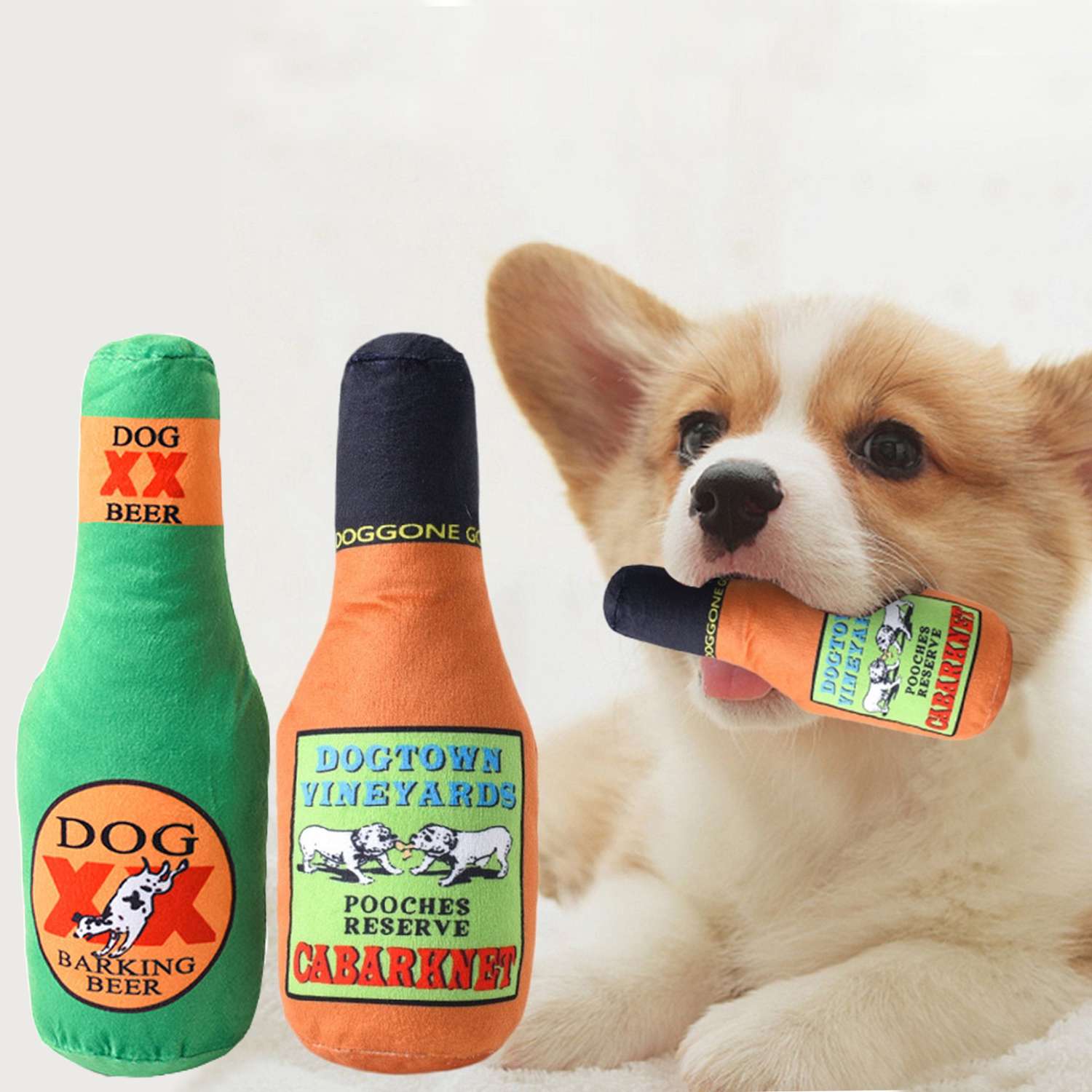 dog beer toy